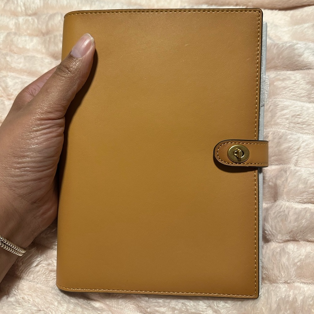 Leather Coach notebook